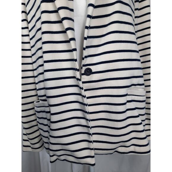 Old Navy Ivory Navy Blue striped jacket - Picture 7 of 11